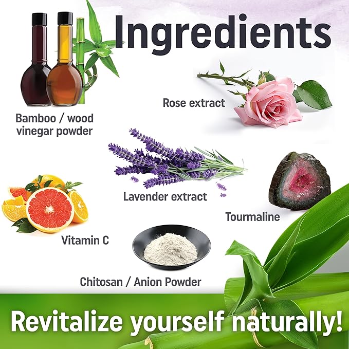 Prescia Lavender n’ Rose Foot Pads - Natural Bamboo Vinegar Cleansing for Relaxing Foot Care, Swelling Removal - Aromatic Herbs, Easy-to-Use, 20 Pack - Body Cleansing, Self-Care, Health, and Healing