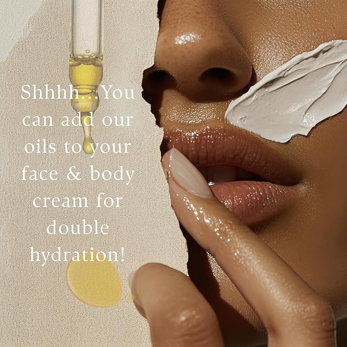 Nourishing After Shower Oil for Self Care & Radiant Skin | Face, Body & Hair Oil | Body Oil Blend For Sensitive Skin & Anti- Aging | Travel-Size | Rose, Sandalwood & Geranium Scent