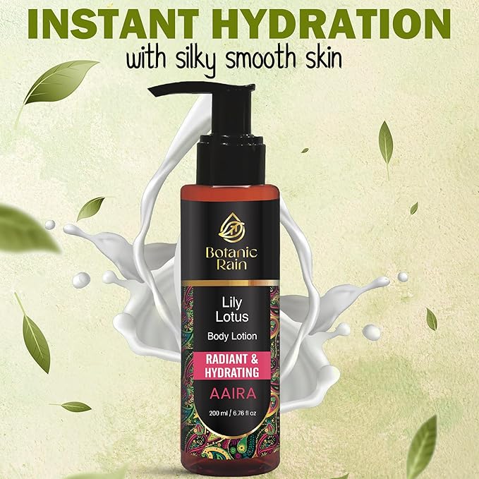 Organic Body Lotion with Lily & Lotus – Deeply Nourishing, Anti-Aging Ayurveda Moisturizer for Dry, Crepey Skin – Natural, Vegan & Ayurvedic – 6.76 fl oz (Pack of 2)