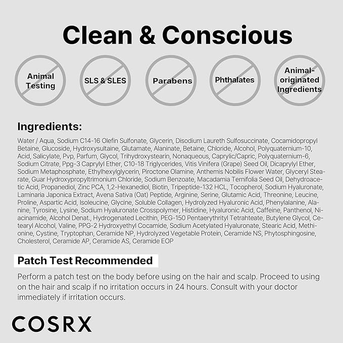 COSRX PEPTIDE 132 Hair Care Set - Bonding Shampoo, Treatment & Oil Serum, Bond Repair Treatment Hair Gift Set for Damaged, Dry Hair, Daily Scalp Treatment for Dandruff, Dry, Itchy or Flaky Scalp