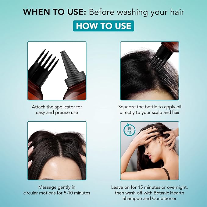 Botanic Hearth Argan & Biotin Oil to Tame Frizz and Add Shine (6.7 fl oz)| Infused with Biotin, Argan Oil | Hair Oil Repairs Dry Damaged Hair, Strengthening, Moisturizing, Healthier Hair