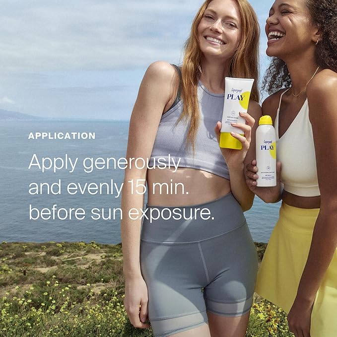 Supergoop! PLAY SPF 50 Antioxidant Body Mist w/Vitamin C, 6 fl oz - 2 Pack - Broad Spectrum Sunscreen Spray - Clean Ingredients for Sensitive Skin - Great for Active Days