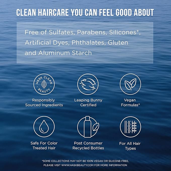 HASK SENSITIVE CARE Shampoo + Conditioner Set - Fragrance & Paraben Free, Vegan, Color Safe, Gluten & Sulfate Free, Cruelty-Free