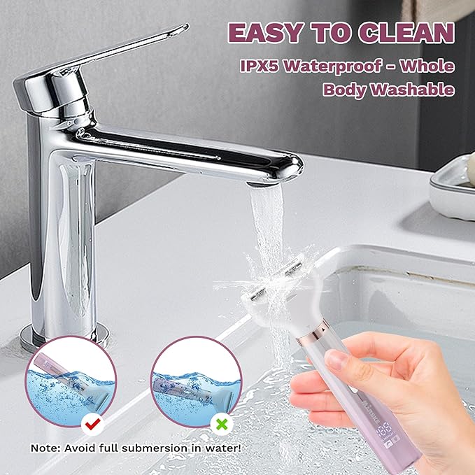 Electric Razors Shavers for Women, Bikini Trimmer 5 in 1 Electric Shaver Razor for Women, Wet/Dry Face Razors for Face Nose Eyebrow Arms Armpit Legs Pubic Area Painless Facial Hair Removal for Women