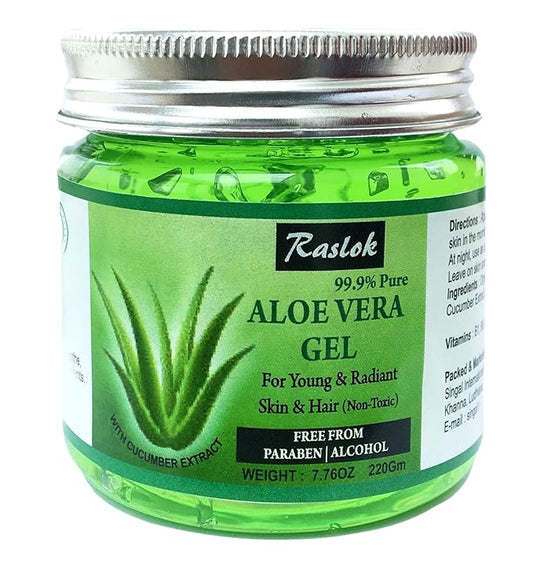 Aloe Vera Gel Pure Natural Organic Aloe Gel For Moisturizing Face Skin & Hair Care (Cucumber, 7.76 OZ)