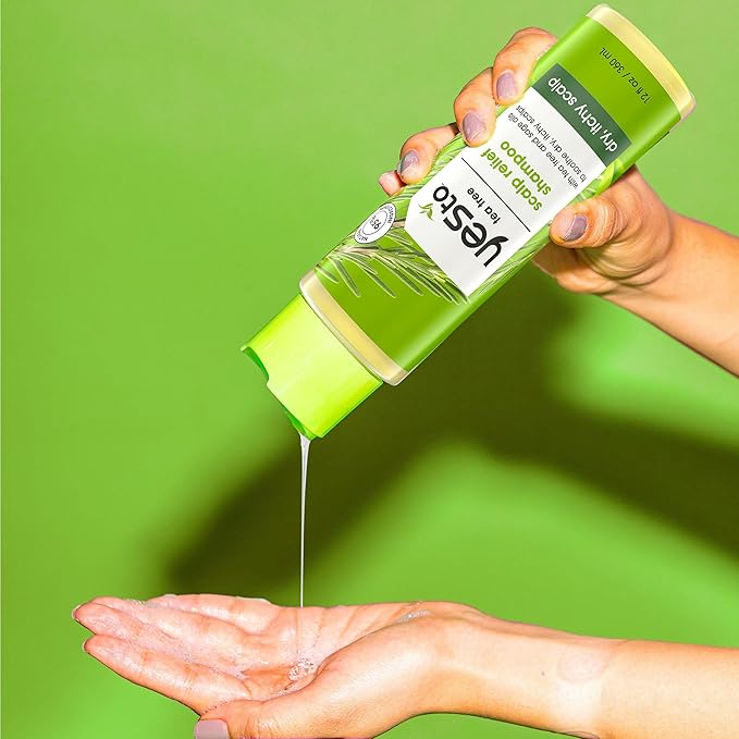 Yes To Tea Tree Scalp Relief Shampoo, pH Balancing Formula To Calm Dry Itchy Scalp While Moisturizing & Nourishing Hair, With Tea Tree & Sage Oil, Natural, Vegan & Cruelty Free, 12 Fl Oz 2PK