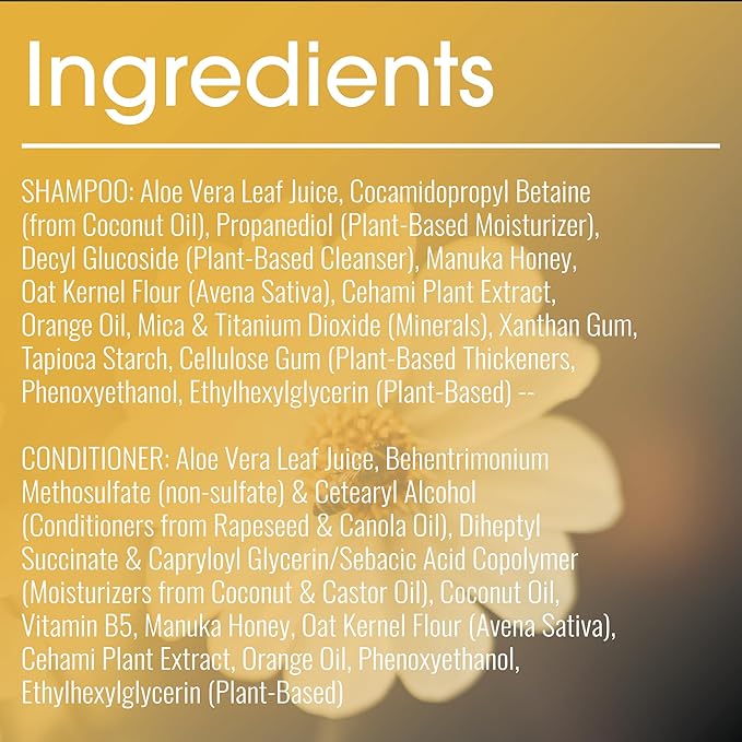 Eczema & Psoriasis Shampoo & Conditioner Set For Men & Women (2 Pack)-Aloe Vera & Manuka Honey for Gentle Itchy, Dry Scalp Treatment-Dandruff, Seborrheic Dermatitis, Sulfate-Free, Hypoallergenic 8oz