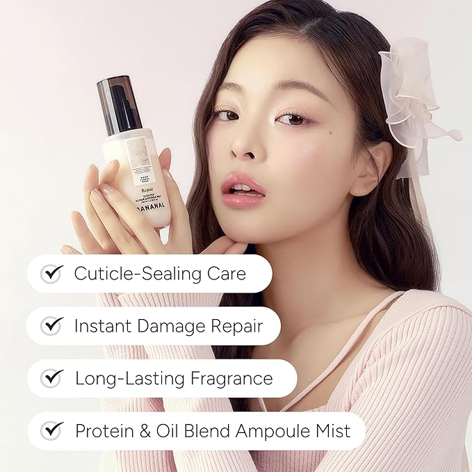 Rapair Korean Ampoule Hair Serum Mist - Nourishing & Moisturizing Hair Treatment, Frizz Control, Paraben & Sulfate Free, White Floral Musk, 100ml / 3.38 fl oz