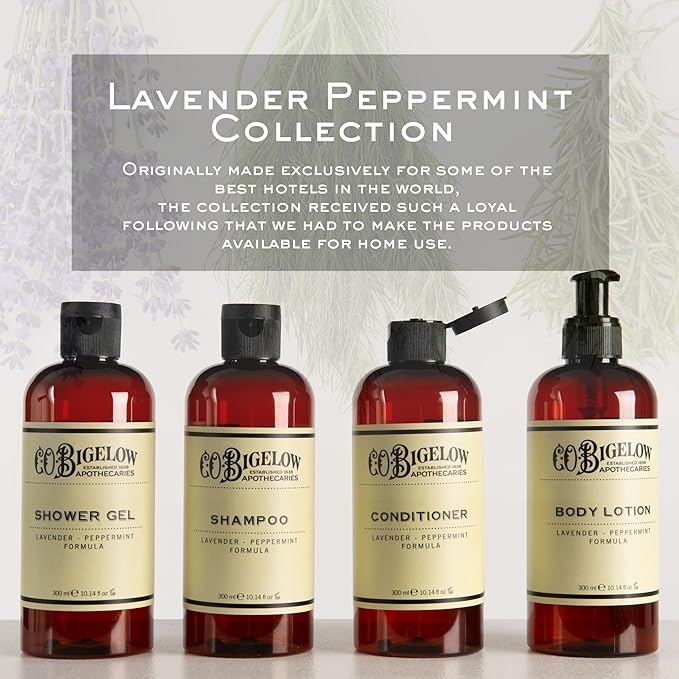C.O. Bigelow Lavender Peppermint Body Lotion, Moisturizing Body Lotion with Aloe Vera, Shea Butter, Lavender & Peppermint Essential Oils, 10.4 Fl Oz