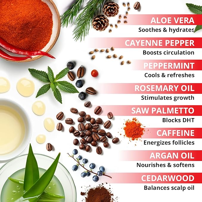 Saw Palmetto & Cayenne Conditioner, Thickening Conditioner for Thinning Hair, Hair Growth, Hair Strengthening