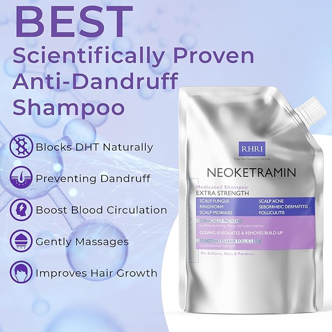 Anti Fungal Shampoo for Men & Women | Anti Dandruff, Medicated, Folliculitis Shampoo for Dry Scalp, Psoriasis, Ringworm | for Itchy, Flaky & Irritated Scalp | No Paraben & Sulphate