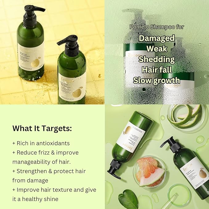 Cocoon Pomelo Essential Oil Conditioner with Xylishine & Amino Acid, Hair Growth for Thinning Hair, Organic Conditioner No Sulfate, Vegan to Soften, Reduce Loss & Volumize Hair Growth