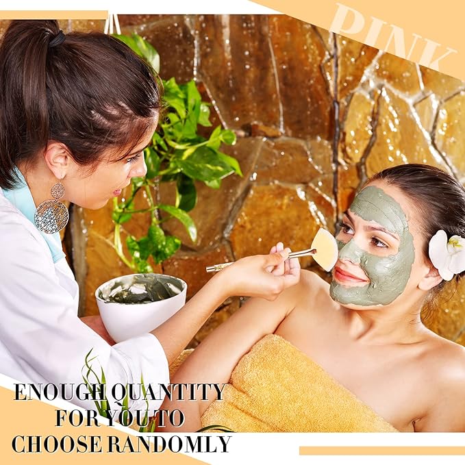 12 Pcs Fan Brushes for Facial Mask Brushes with Glitter Quicksand Handle Cosmetic Facial Fan Brush Soft Facial Mask Brush Applicator Facial Peel Applicator Face Mask Tools with Pouch (Gold)