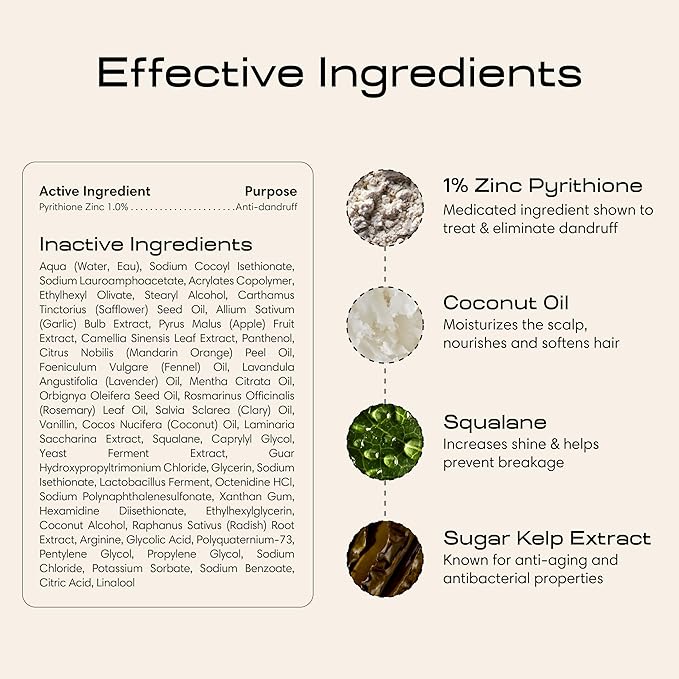 Jupiter Anti Dandruff Shampoo, for Women & Men, Physician-Formulated for Flaky, Itchy, Oily, Dry Scalp, Vegan, Sulfate-Free, Color-Safe, & Paraben-Free, Anti-Dandruff Shampoo with Zinc, 14 fl oz