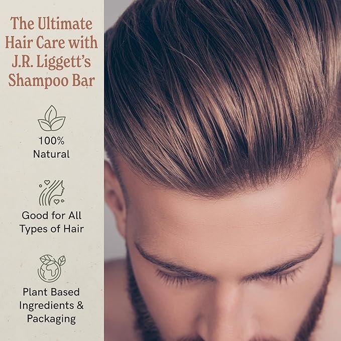 J·R·LIGGETT'S All-Natural Tea Tree Oil Shampoo Bar - Solid Dry Bar For Sensitive And Itchy Scalp - For Natural And Oily Hair - Sulfate-Free With Antioxidants and Vitamins - 1 pack - 3.5 Ounce