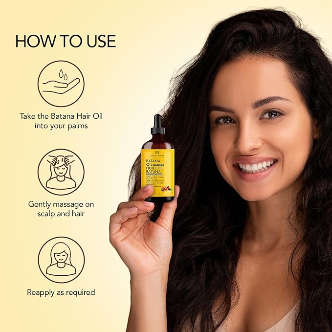 Botanic Hearth Dr Sebi Batana Oil for Hair Growth- Weightless(Glass bottle 2 fl oz) | 100% Pure & Unrefined Oils from Honduras, Lightweight Summer Hair Oil for Strengthening & Volumizing