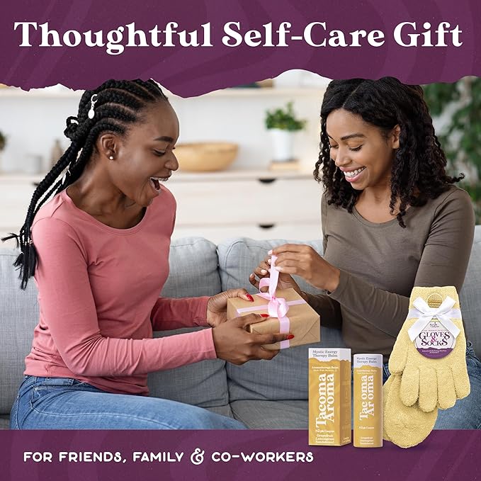 Purple Canyon Moisturizing Socks & Gloves and Heel Balm Foot Care Kit | Yellow Socks and Gloves Infused with Aloe Vera and Vitamin E | Cracked Heel Treatment for Self Care