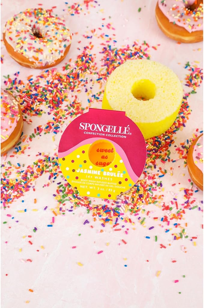 Spongellé Confection Collection Body Wash Infused Buffer, Jasmine Brûlée
