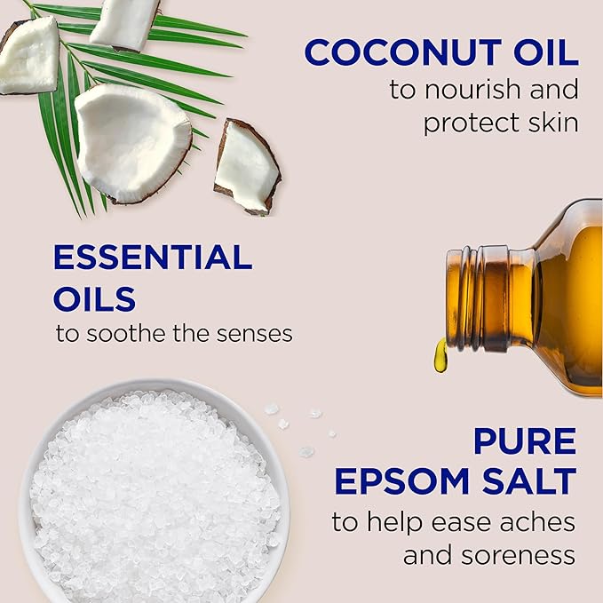 Dr Teal's Body Wash with Pure Epsom Salt, with Coconut Oil, 24 fl oz (Pack of 4)