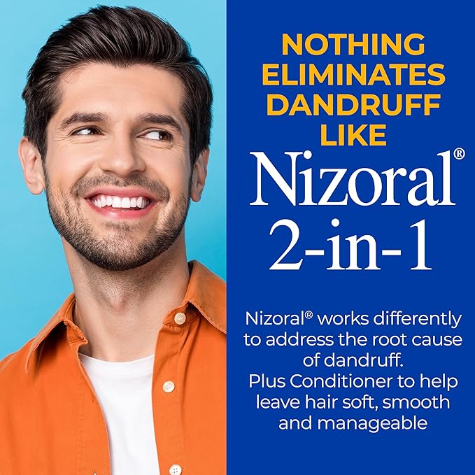 Nizoral 2-IN-1 Anti-Dandruff Shampoo & Conditioner with 1% Ketoconazole, 14 fl oz