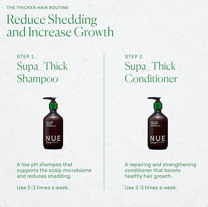 The Nue Co. SUPA THICK CONDITIONER, Supports Hair Growth and Scalp Health, Hydrating, For All Hair Types, Vegan, 8.45 fl oz