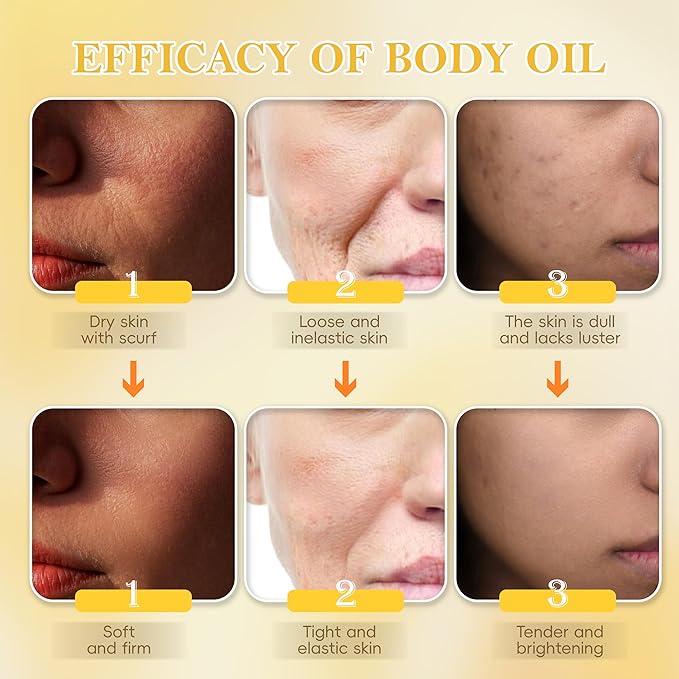 Body Firming Oil, Luxury Body Oil for Firm Tighten, Hydrating & Nourishing Dry Skin-With Jojoba Oil,Vitamin E and Cactus Extract Natural Ingredent, Suitable Full Body Care(4.06 FL OZ)