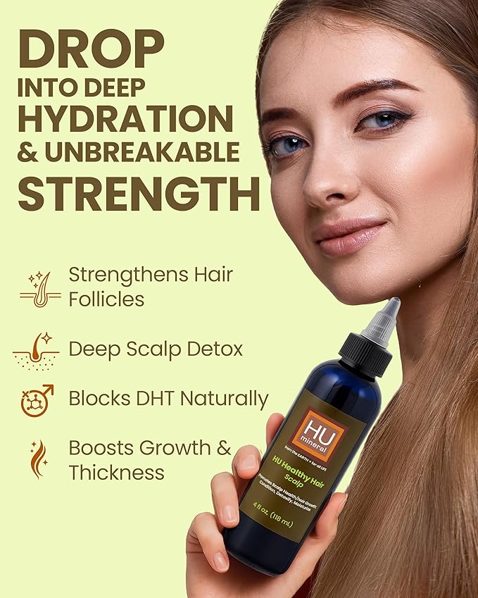 Healthy Hair Oil & Scalp Oil – Hair Oils for Hair Growth with Organic Coconut Oil, Peppermint, Tea Tree, Jojoba, Rosemary for Hair Growth & Lavender Oil – 4 oz
