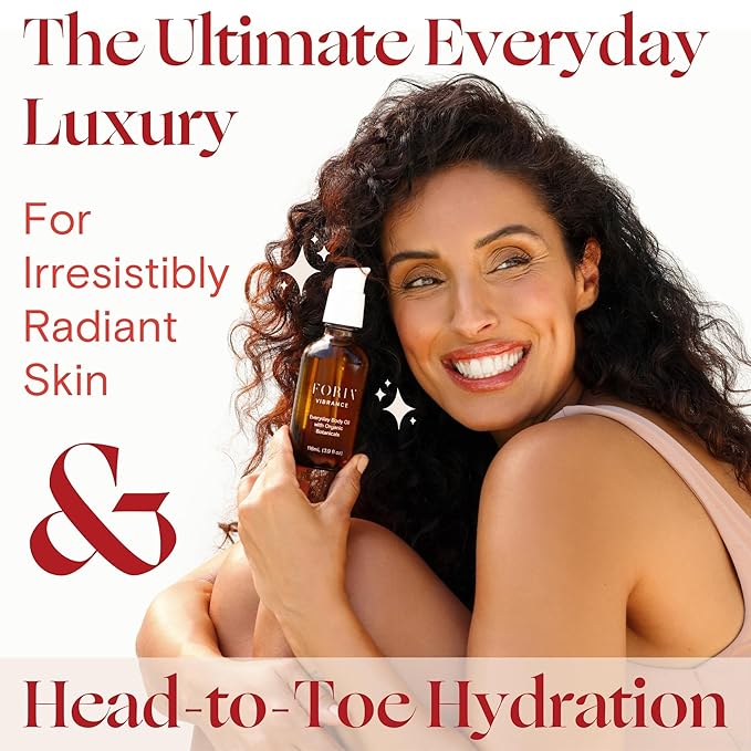 FORIA Everyday Body Oil - Organic Herbal Hydration for Radiant Skin - 3.9 Fl Oz