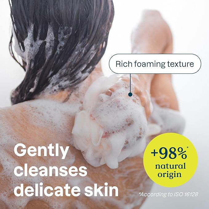 ATTITUDE Body Wash for Sensitive Skin with Oat and Avocado Oil, EWG Verified, Dermatologically Tested, Vegan, 16 Fl Oz