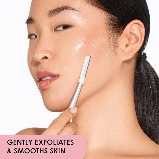 JAPONESQUE - SKINTherapy Dermaplaning Facial Razors - Two Blade Sizes with Interchangeable Handle, Eyebrow Razor, Ultra Sharp Japanese Blades, For Hair Removal, Multipurpose Exfoliating