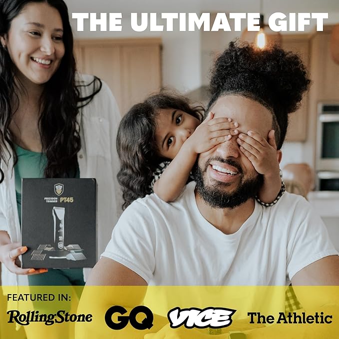 The Beard Club Men's Grooming Kit with Professional Cordless Electric Rechargeable Hair & Mustache/Beard Trimmer, Straight Edge Razor, Shampoo, Balm, Brush & Comb Gift Set