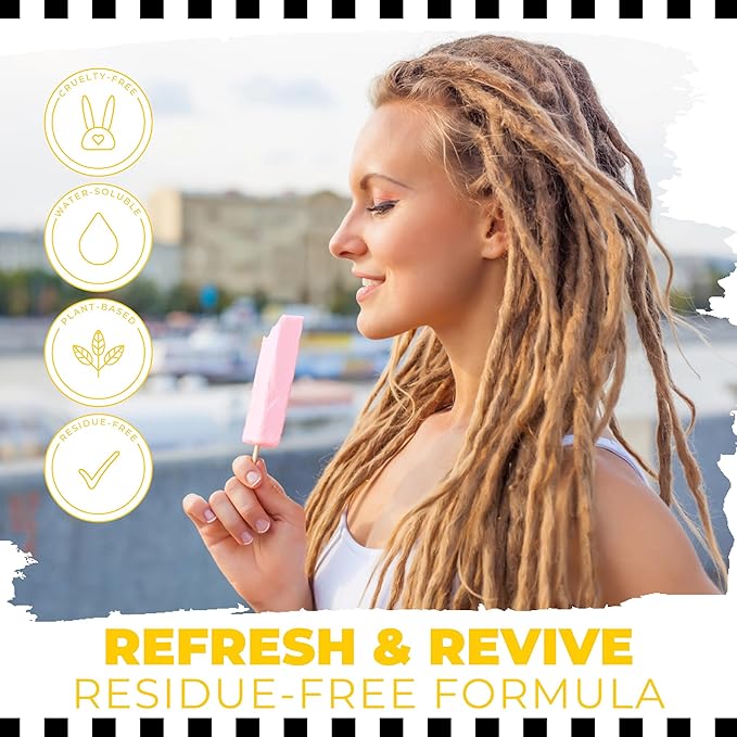 Dollylocks Refreshening Spray – Residue-Free Dreadlock & Loc Moisturizer Spray, Plant Based Deodorizer & Conditioner for Dreads, Vegan & pH-Balanced (Free Scent, 8oz)