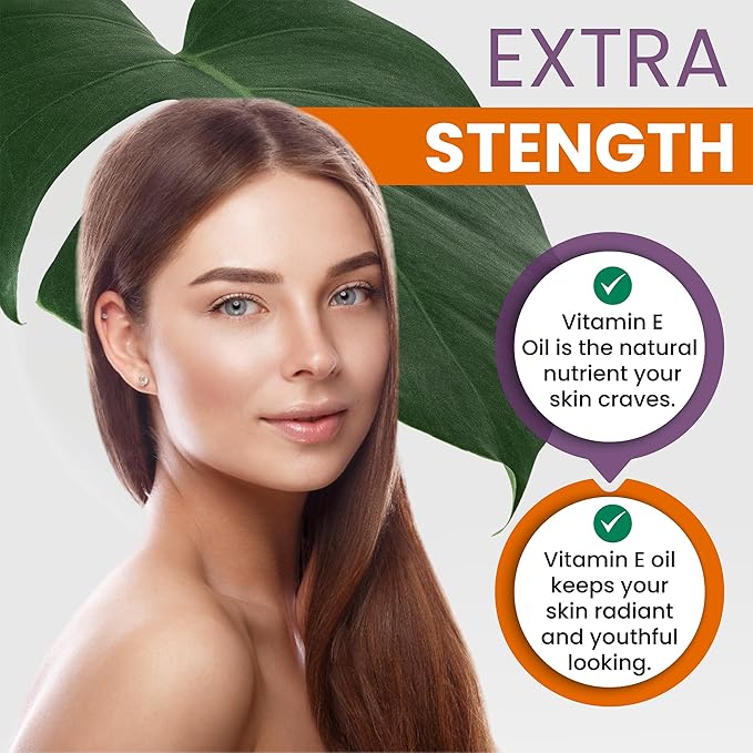 Dr Joe Lab Vitamin E Oil for Skin, Organic Vitamin E Oil for Hair, Face, Body Oil, Pure Natural Cold Pressed Unrefined, Moisturizes & Nourishes, Non-GMO - 16 Oz