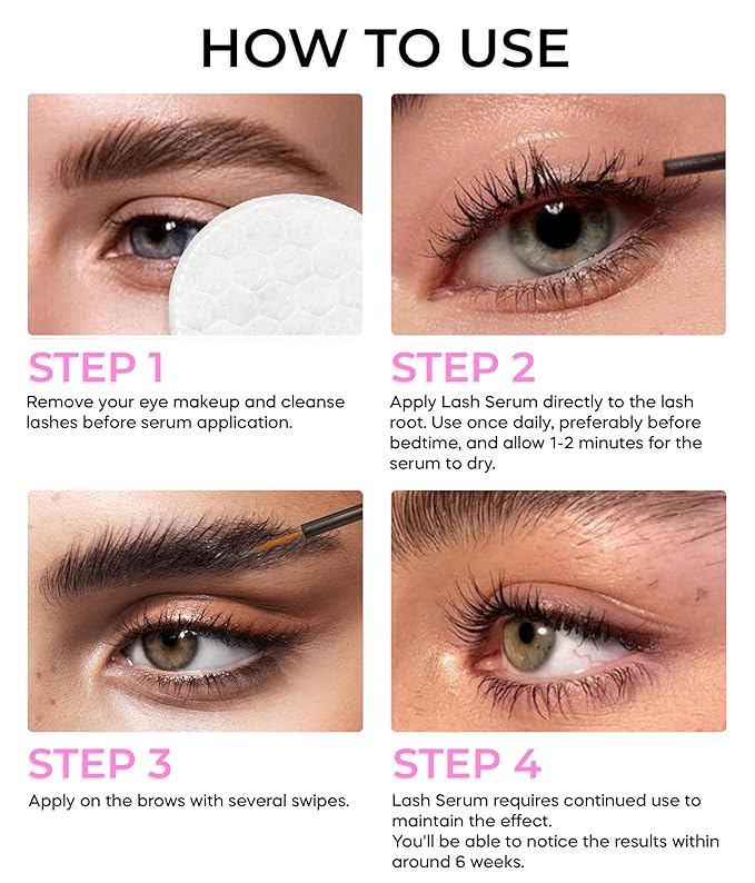 STACY LASH Lash Shampoo 100ml+ Eyelash Growth Serum Cleaning Kit of Eye Makeup Remover (Cleanser) + Brush & Eyelash Serum for Eyelash Growth and Thickness