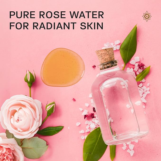 AUTHENTIC BATH & SOAP Rose Body Wash for Normal Skin – Soothing Shower Oil with Rose Water & Essential Oils, Vegan, Cruelty-Free, Hydrating Body Wash Women, 16.9 Fl Oz