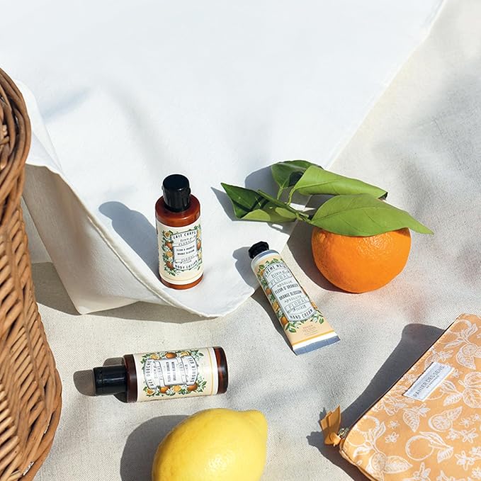 Panier des Sens – Orange Blossom Set for Women – Body Lotion + Shower Gel + Hand Cream - Birthday Gift for Her - Body Care Kit with 96% Natural Ingredients – Self Care Gifts for women