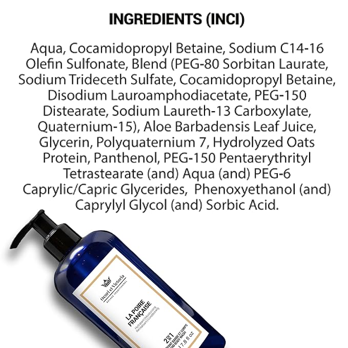 La Poire Francaise Beard Wash Body Wash For Men Hand Made | Moisturizing and soothing | 8oz