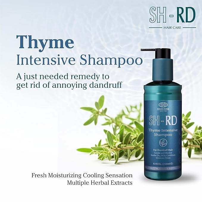SH-RD Thyme Intensive Shampoo for Itchy Scalp and Dandruff Relief | 1% Zinc Pyrithione Added | Soothing, Rebalancing Scalp Condition - 3.38oz/100ml