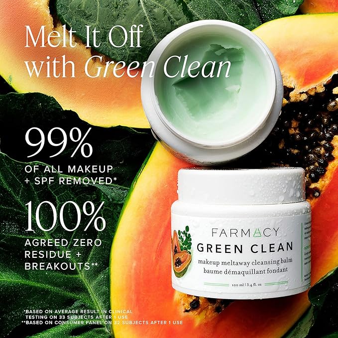 Farmacy Bestsellers Skin Care Set - Includes Green Clean Cleansing Balm, Wake Up Honey Eye Cream, Honey Halo Face