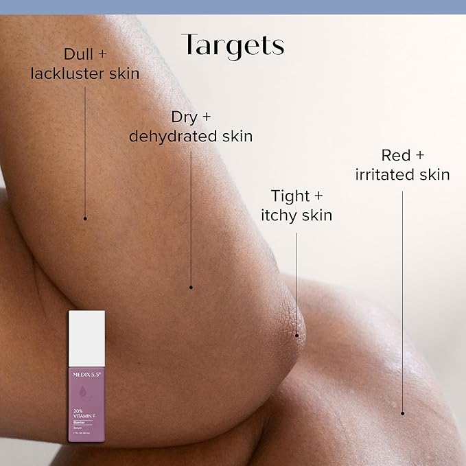 Medix 5.5 Anti Aging Skin Care 3PC Set | Vitamin C Body Cream + Exfoliating AHA Glycolic Acid Foaming Face & Body Wash + Vitamin F Booster Serum, Wash + Treat + Hydrate Skincare Set