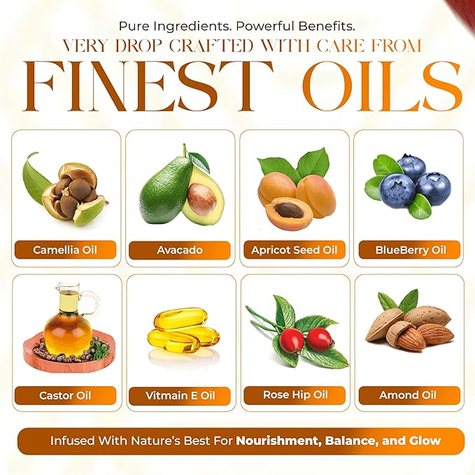 Vanilla Body Oil | Daily Skin Moisturizer with Apricot, Jojoba, Avocado & Vitamin E Oil | Hydrating & Nourishing | dry body oil for all Skin types | Anti-Aging | 8oz