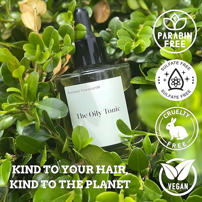 Rosemary Oil for Hair Growth – Hair Loss & Regrowth Treatment – Scalp Treatment – Strengthens Roots, Prevents Split Ends, Infused with Botanicals – Hair Serum for Dry Hair – 1.7oz – The Oily Tonic