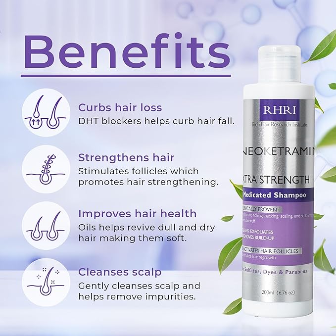 Anti Fungal Shampoo for Men & Women | Anti Dandruff, Medicated, Folliculitis Shampoo for Dry Scalp, Psoriasis, Ringworm | for Itchy, Flaky & Irritated Scalp | No Paraben & Sulphate | w/Scrubber Brush