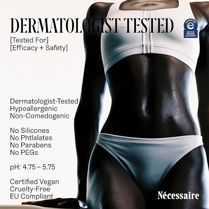 Nécessaire The Body Lotion with Pump. Fragrance-Free. Multi-Peptide Firming Lotion to Moisturize, Firm, Strengthen. 2.5% Niacinamide, Vitamin C/E + Omega 6/9. 450ml / 15.2 fl oz