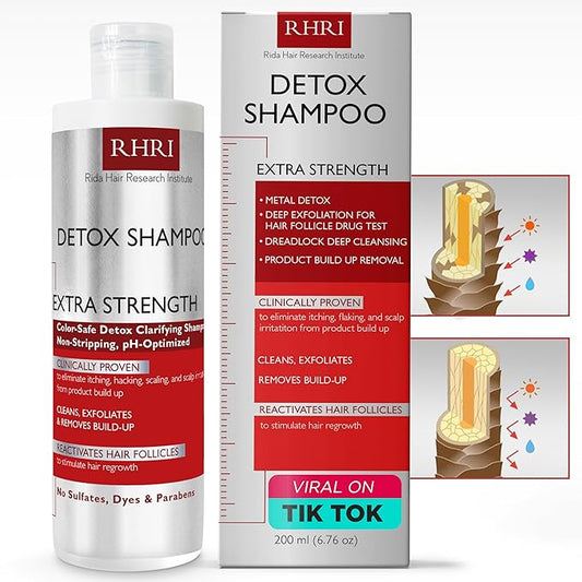 Detox Shampoo For Product Build up: Detoxify & Regrow with Our Clarifying Shampoo - Nourishes Follicles, Soothes Scalp Irritation - For All Hair Types