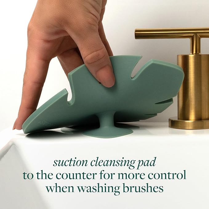 EcoTools Makeup Brush Cleansing Pad + Deep Clean Shampoo Bundle, Brush Cleaner Mat & Makeup Brush Cleanser For Deep Cleaning Tools, Clean Formula, Cruelty-Free, & Vegan, 2 Piece Set