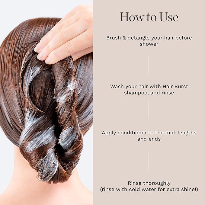 HAIR BURST Hair Conditioner for Oily Roots and Scalp - Removes Excess Sebum and Greasy Oil Build-Up - Vegan -11.8 FL. OZ