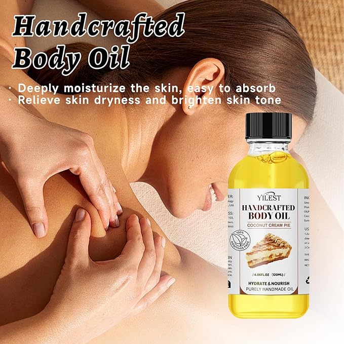 Coconut Cream Pie Body Oil, 2PCS Coconut Cream Pie Oil, for woman and man