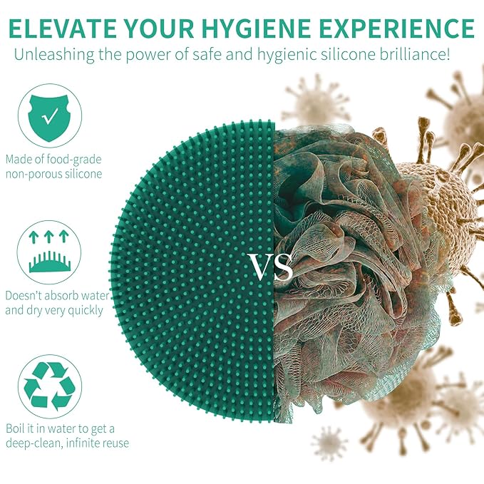 Silicone body scrubber shower bath