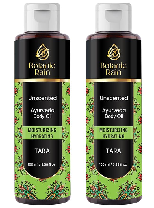 Ayurveda Unscented Body Oil, Natural, Moisturizing & Hydrating Organic Fragrance Free Body Oil For Women And Men, Ayurveda Products For Crepey Skin (Pack of 2)